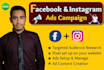 do facebook ads campaign fb advertising,  instagram ad, pixel setup