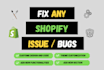 fix issue and coding and create section in shopify store with theme customize