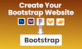 develop static HTML CSS bootstrap tailwind responsive website
