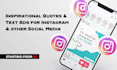 design custom inspirational quotes text ads for instagram