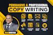 be your USA experienced copywriter for sales copy, landing page, or email copy