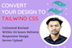 convert figma,xd,PSD to html using tailwind css