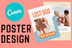 do attractive poster design in canva