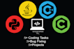 write python, c, c plus plus, java codes for you