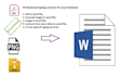 do the typing job for you PDF to ms word