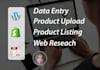 do wordpress shopify data entry data upload