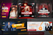 design eye catchy  facebook  banners , web banners, flyers