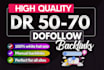 make high dr 70 to 80 dofollow SEO backlinks to boost website ranking