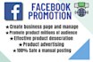 create facebook page,marketing,promotion or advertising