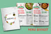 design bifold trifold  booklet or digital menu