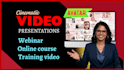 create cinematic webinar and online course video presentations