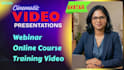 create cinematic webinar and online course video presentations