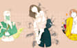 create simple fancy vector art portrait
