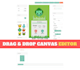 create drag and drop image design  svg, canvas editor