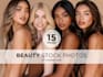 create beauty stock photos model for skincare or beauty businesses