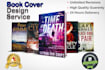 design book cover and ebook cover with 3d mockup with in 6 hours