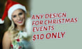 design christmas theme, flyer, tshirt, etc