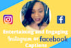 write engaging social media captions