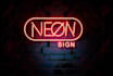 design neon sign logo with animation