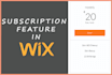 add subscription to your wix  website with recurring payment