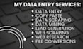do fastest data entry, web scraping in one day at low price