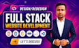 build custom website development, front end developer, full stack developer
