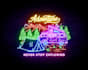 do initial neon text logo with unique animated GIF