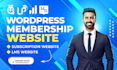 develop membership website, subscription website lms website