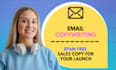 write email marketing sequences for coaching program or course