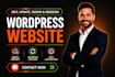 edit, update, and maintain your wordpress website monthly