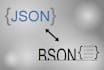 implement a JSON to and from bson converter