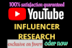 find best youtube influencer for your niche
