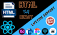 convert figma, sketch, xd, image, psd to html css or react app