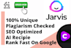 write SEO optimized articles with jarvis or jasper ai