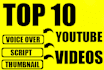 create top 10 or 5 copyright free videos