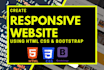 develop website with HTML, CSS, bootstrap and javascript