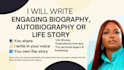 ghostwrite engaging biography, autobiography or life story