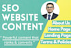 write professional SEO website content