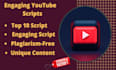 research and write a script for a youtube channel