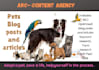 write SEO blogs and articles about pets like cats, dogs