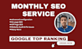 do complete monthly SEO service for top ranking in google