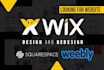 design and redesign wix, weebly, squarespace website