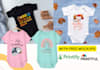 create baby kids onesie, t shirt designs printify printful