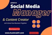 be your social media manager and grow your brand organically