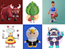 create vector or 3d character mascot illustration