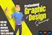 do graphic design in adobe photoshop illustrator picture editing ai PSD svg work