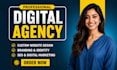 build a digital agency and digital marketing website for passive income