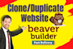 duplicate or copy clone website using beaver builder wordpress