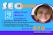 write SEO article and blog post