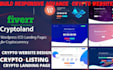 create crypto website, crypto currency landing page, build exchange website
